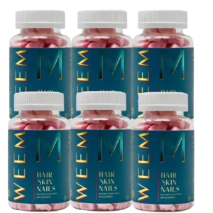 WEEM Glow & Strength Gummies – Total Beauty Support – Pack of 6
