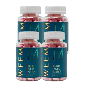 WEEM Beauty Gummies – Radiant Hair, Glowing Skin & Strong Nails – Pack of 4